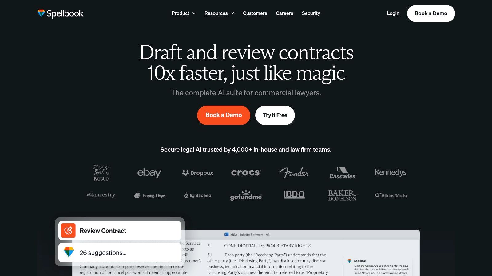 AI tools for corporate lawyers with Spellbook