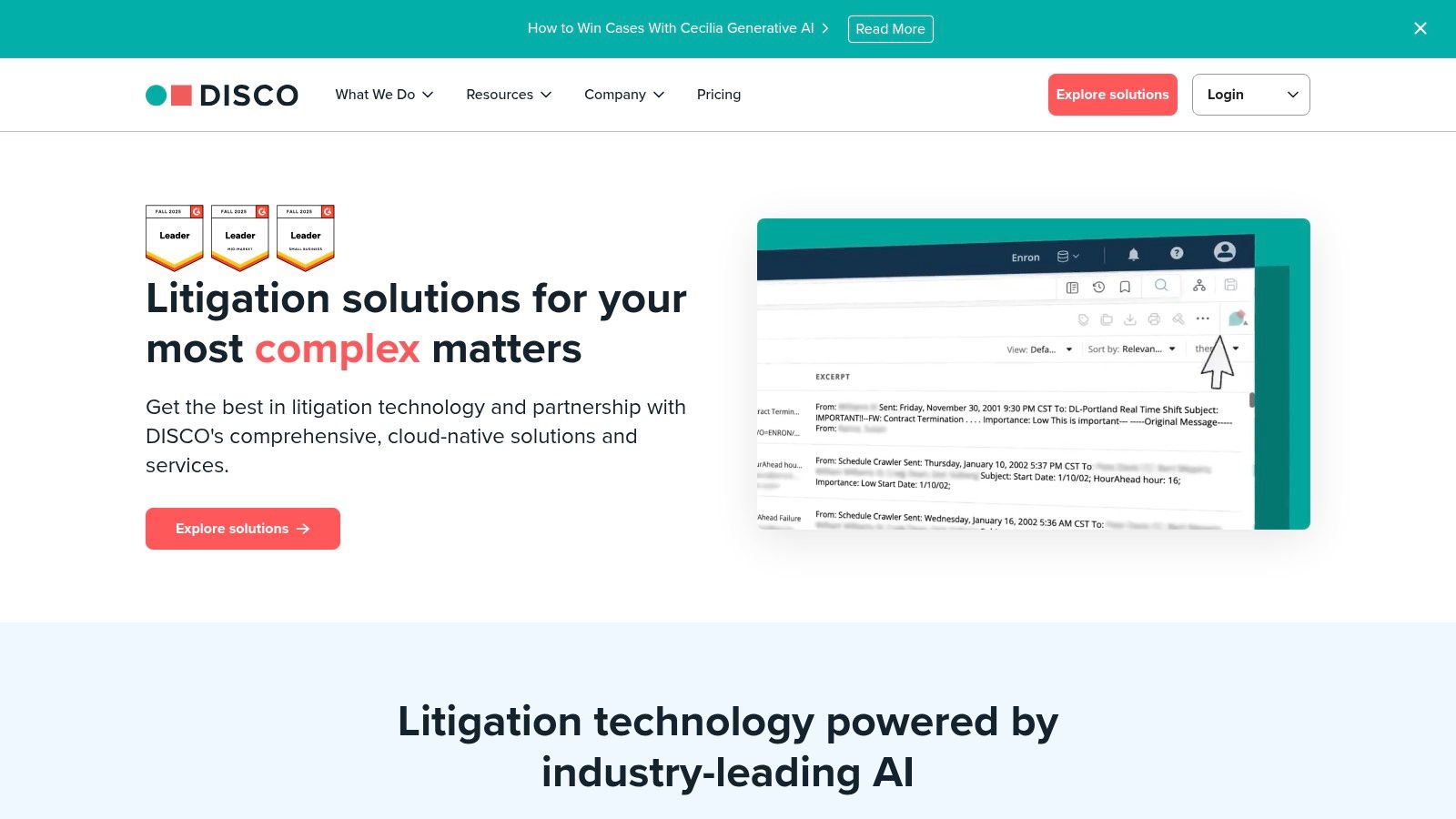 DISCO — Ediscovery with Cecilia (GenAI)