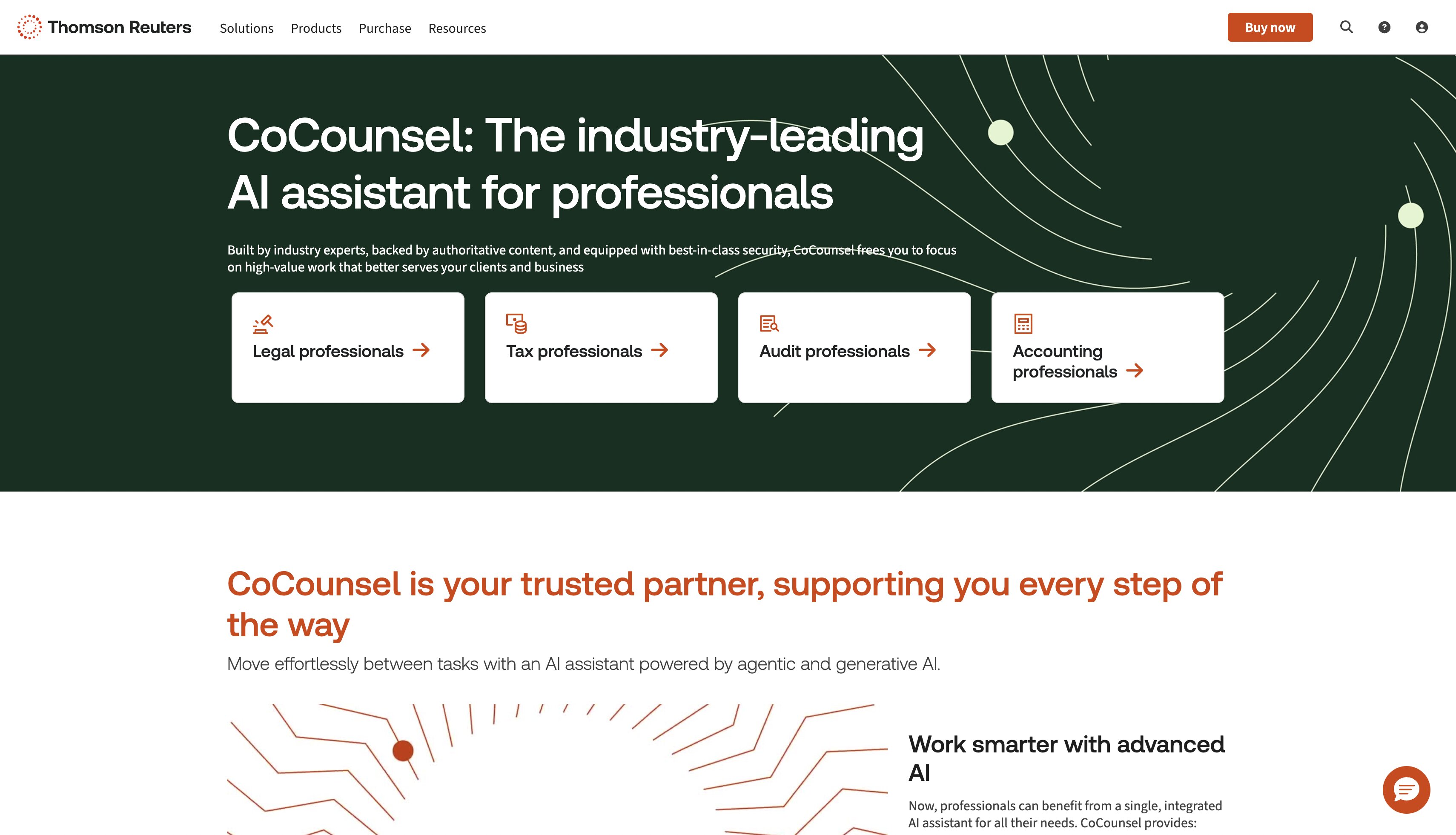 Interface CoCounsel par Thomson Reuters montrant un résumé automatique de jurisprudence américaine