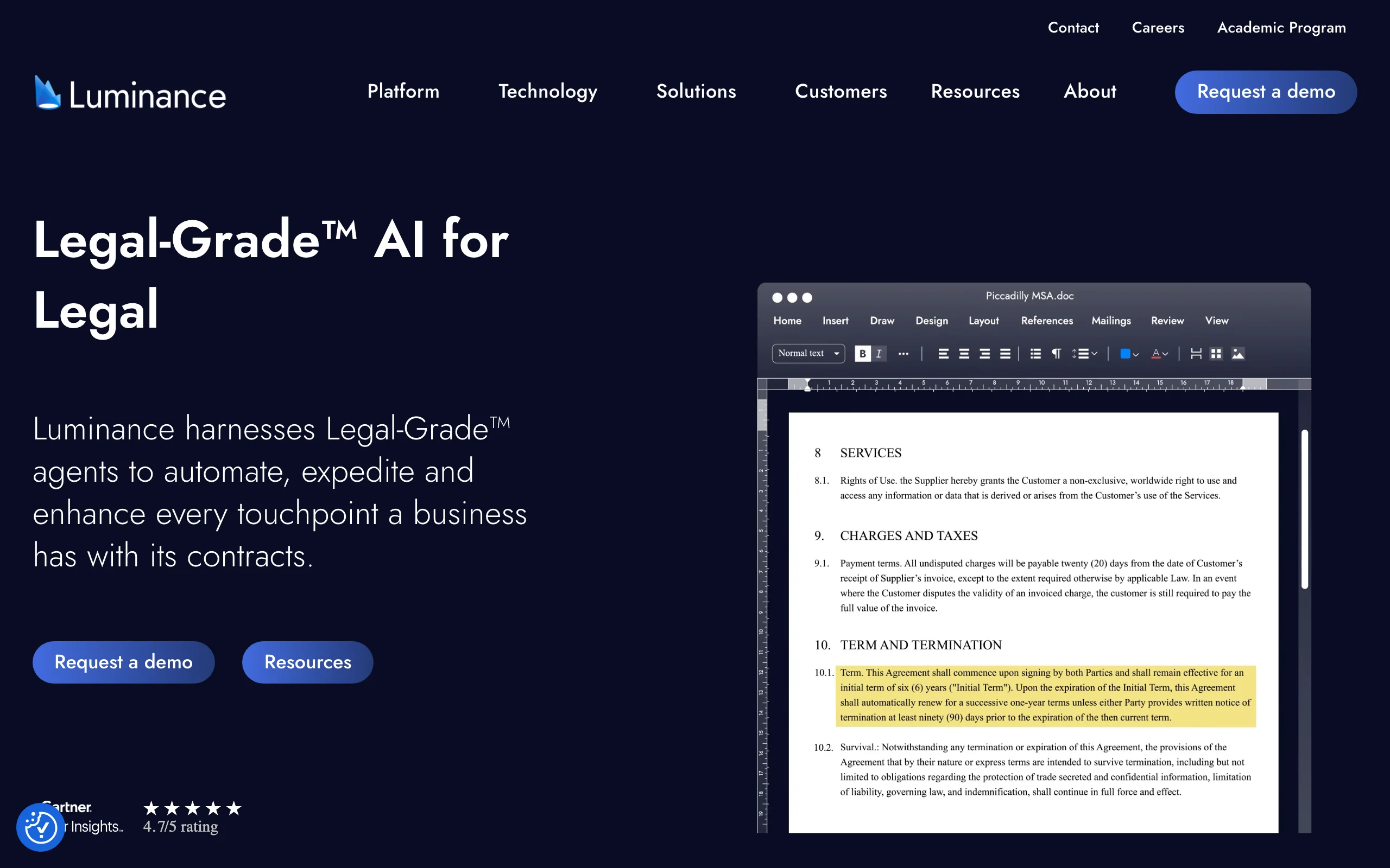 AI Contract Risk Analysis with Luminance