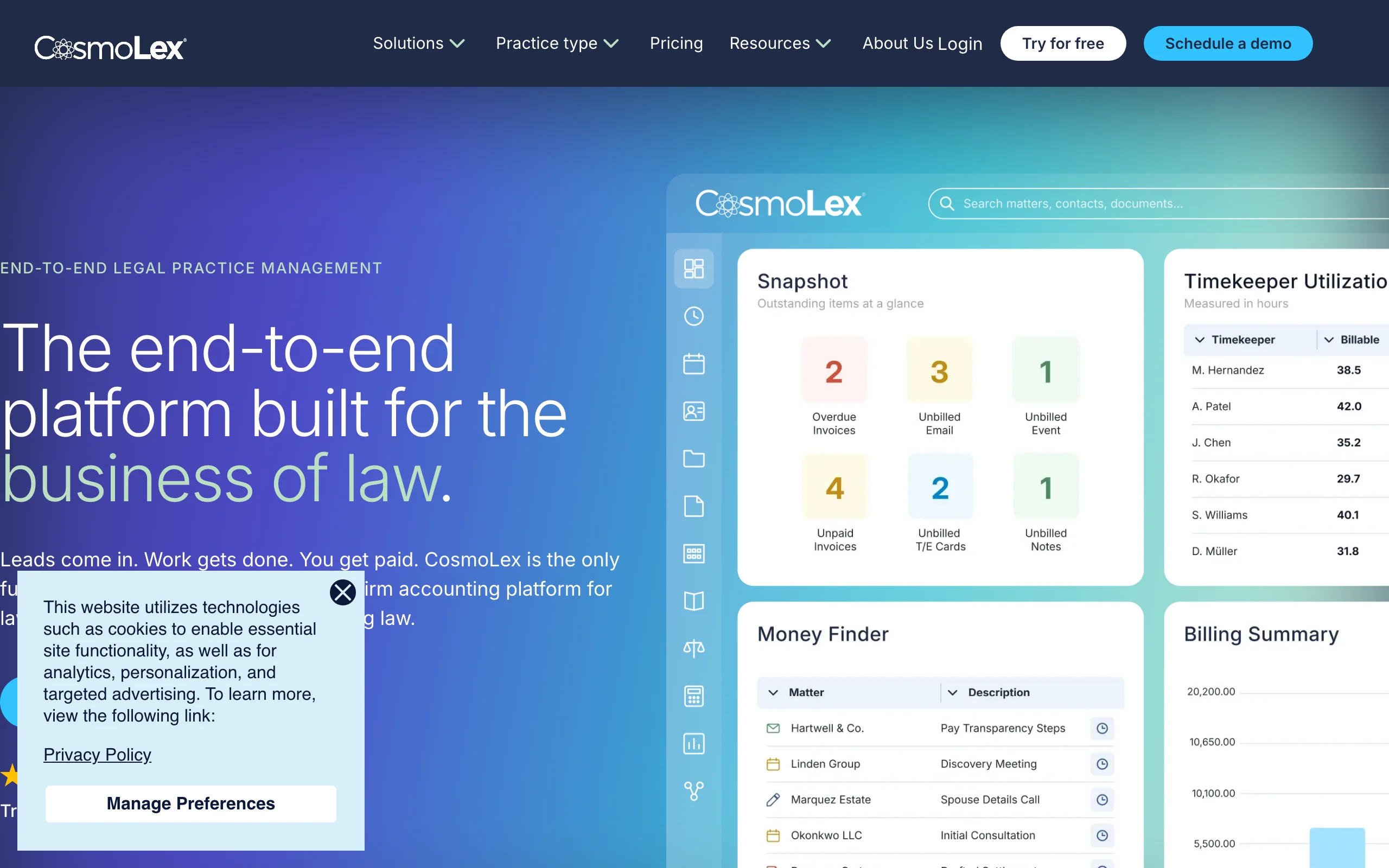Law Firm Management Software with CosmoLex