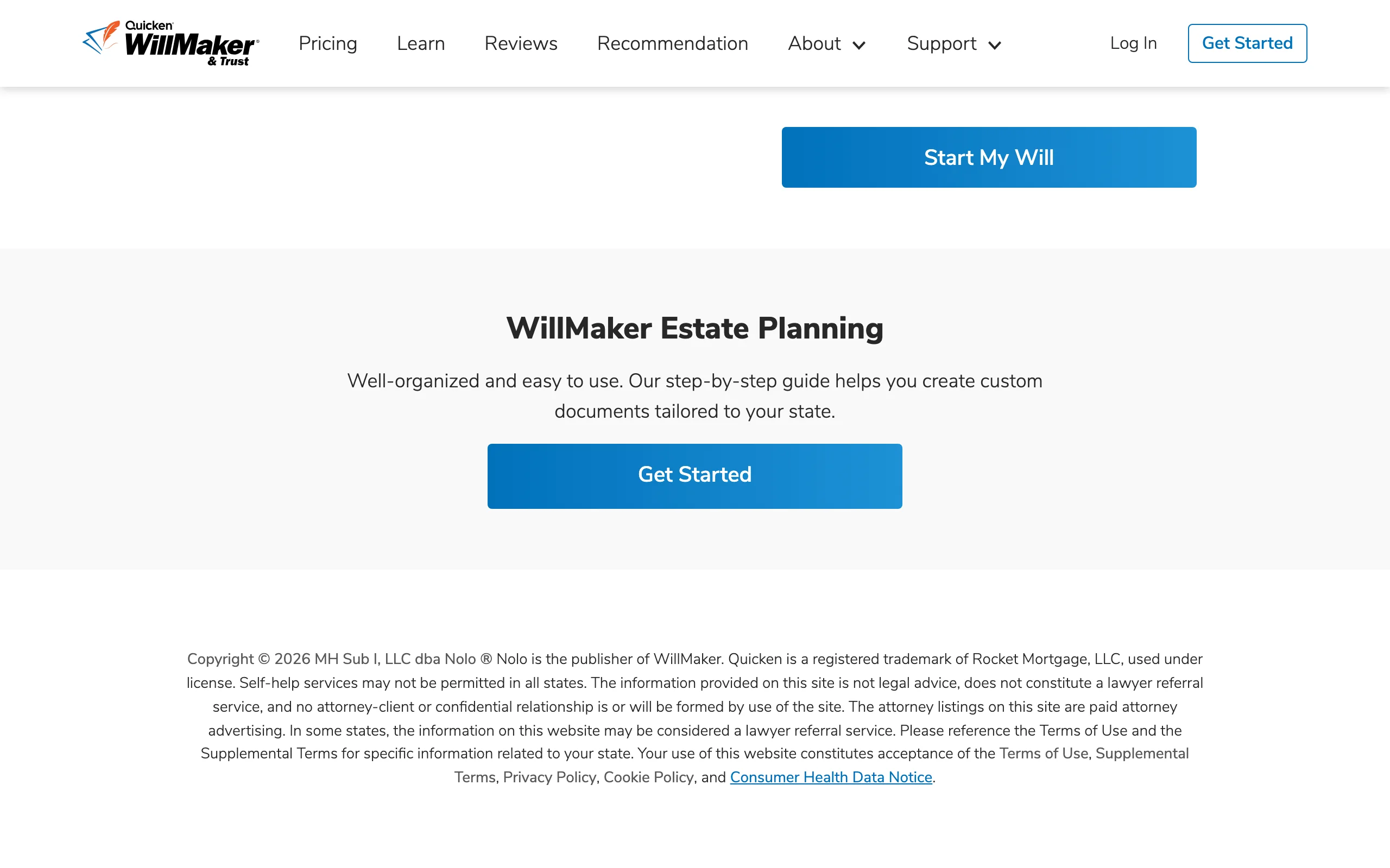 Will Generators Online with Quicken WillMaker