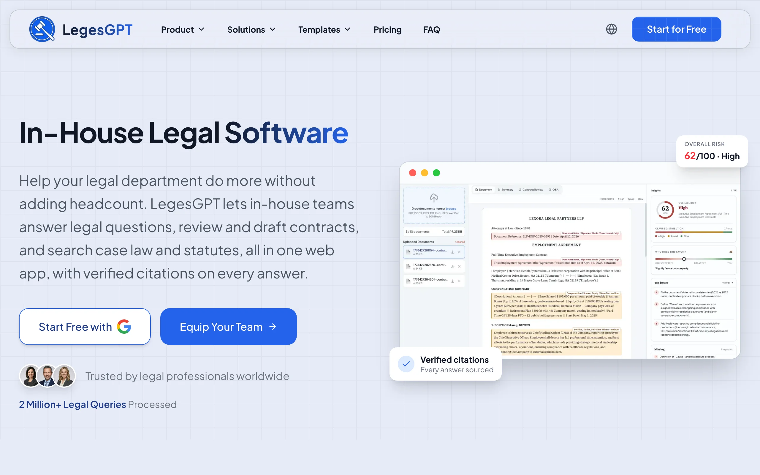 In House Legal Software with LegesGPT